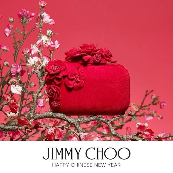 Jimmy Choo Cloud Crystal-embellished Flocked Clutch In Red $3,950 - Picture 3 of 15